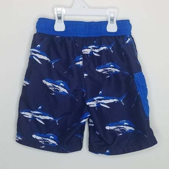 Cat & Jack Blue Swim Trunks XS 4/5 - Picture 2 of 3